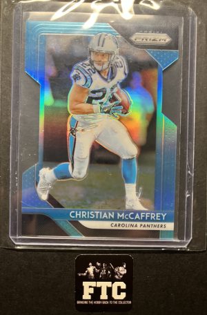 Christian McCaffrey, 2018 Prizm, Blue Die Cut, #'d 31/199
