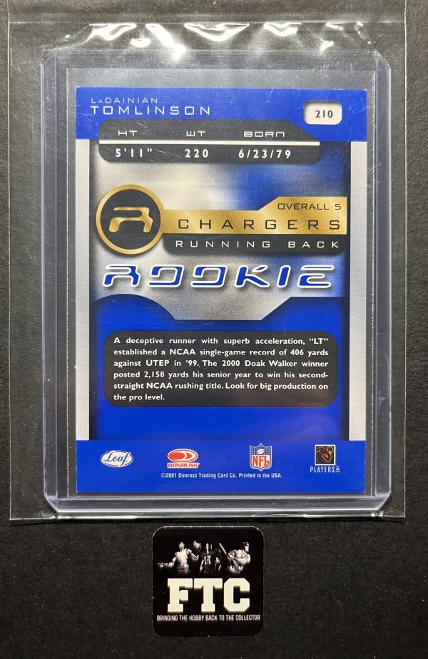 Ladainian Tomlinson, 2001 Leaf, Quantum, RC - Image 2