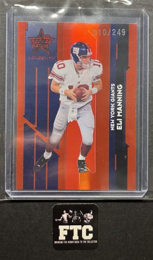 Eli Manning, 2006 Leaf Rookies & Stars, Red Longevity, #'d 10/249