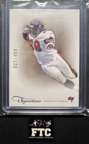 Warren Sapp, 2012 Prime Signatures, #'d 21/499 *NO AUTO*