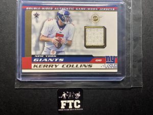 Kerry Collins & Joe Jurevicius, 2001 Vanguard, Double Sided Game Worn, MEM