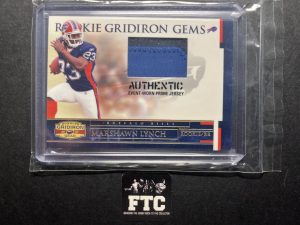 Marshawn Lynch, 2007 Donruss, Rookie Gridiron Gems, MEM, #'d 45/50, RC
