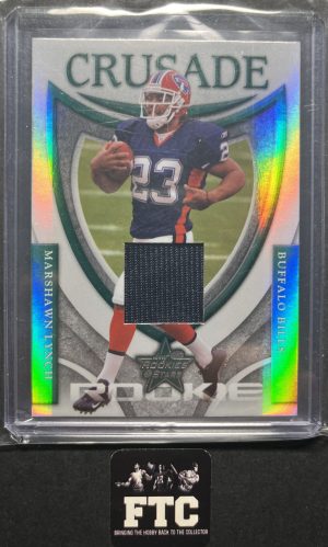 Marshawn Lynch, 2007 Donruss, Rookies & Stars Crusade Green, MEM, #'d 168/250, RC