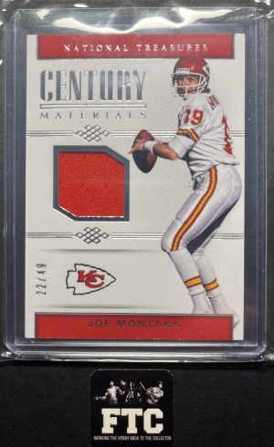 Joe Montana, 2017 National Treasures, Century Materials, MEM, #'d 22/49