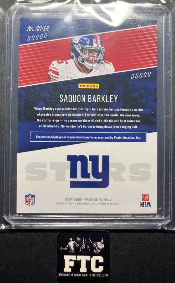 Saquon Barkley, 2020 Prestige, Stars of the NFL, MEM - Image 2
