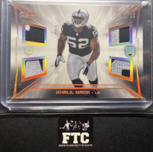 Khalil Mack, 2014 Topps, Prime Quad Patch, MEM, #'d 2/25, SSP, RC
