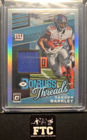 Saquon Barkley, 2019 Optic, Donruss Threads, MEM