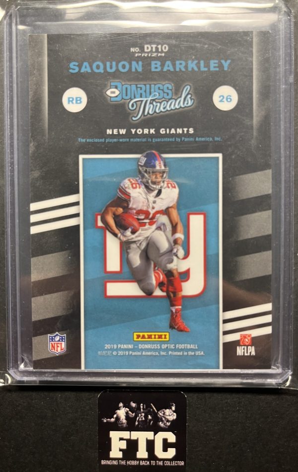 Saquon Barkley, 2019 Optic, Donruss Threads, MEM - Image 2