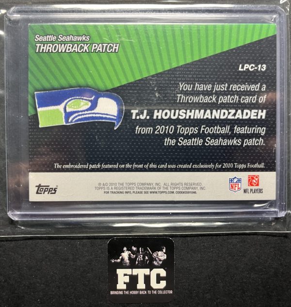 T.J. Houshmandzadeh, 2010 Topps, Throwback Patch, MEM - Image 2