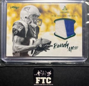 Randy Moss, 2020 Luminance, Vintage Player Worn, MEM, #'d 16/25, SSP