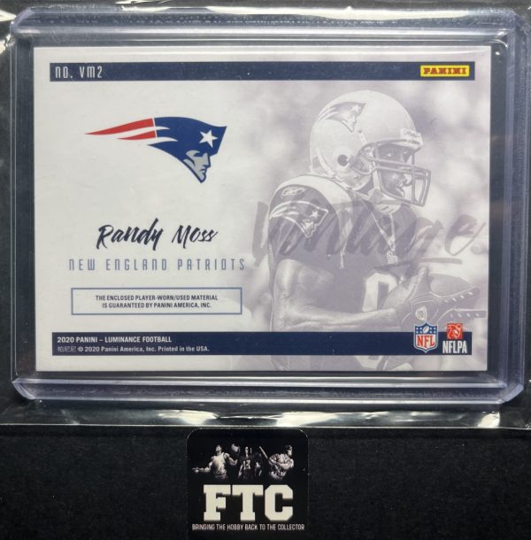 Randy Moss, 2020 Luminance, Vintage Player Worn, MEM, #'d 16/25, SSP - Image 2