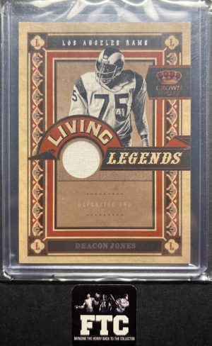 Deacon Jones, 2010 Crown Royale, Living Legends Player Worn, MEM, #'d 64/299