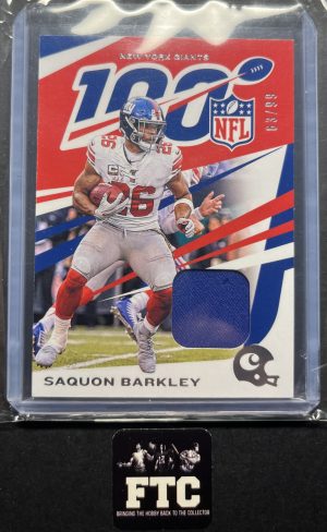 Saquon Barkley, 2019 Chronicles, NFL 100, MEM, #'d 63/99