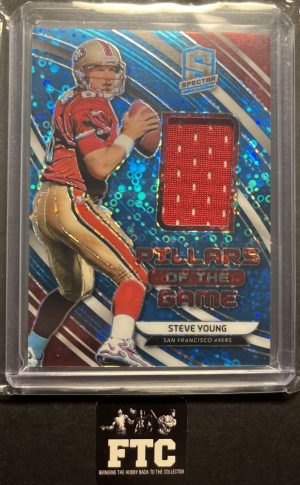 Steve Young, 2019 Spectra, Pillars of the Game Blue Disco, MEM, #'d 95/99