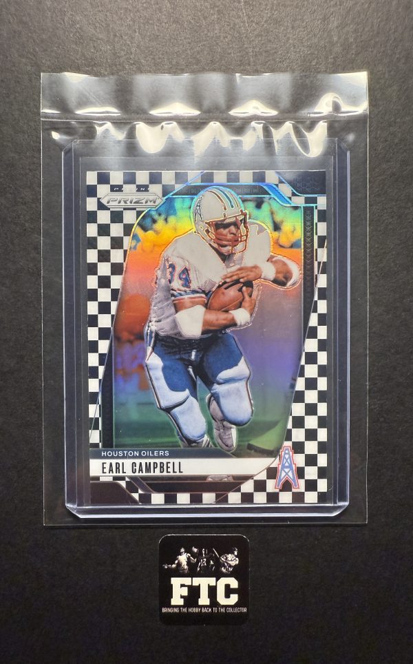 Earl Campbell, 2024 Prizm, Black White Checker