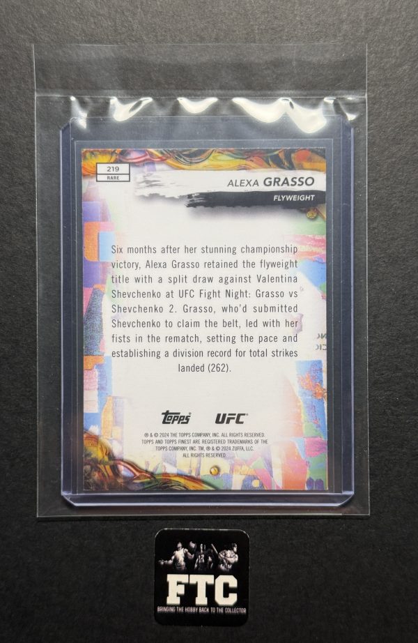 Alexa Grasso, 2024 Topps Finest, Aqua Glitter, "Rare" Variation - Image 2