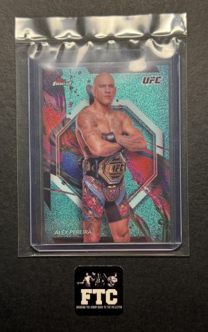 Alex Pereira, 2024 Topps Finest, Aqua Glitter