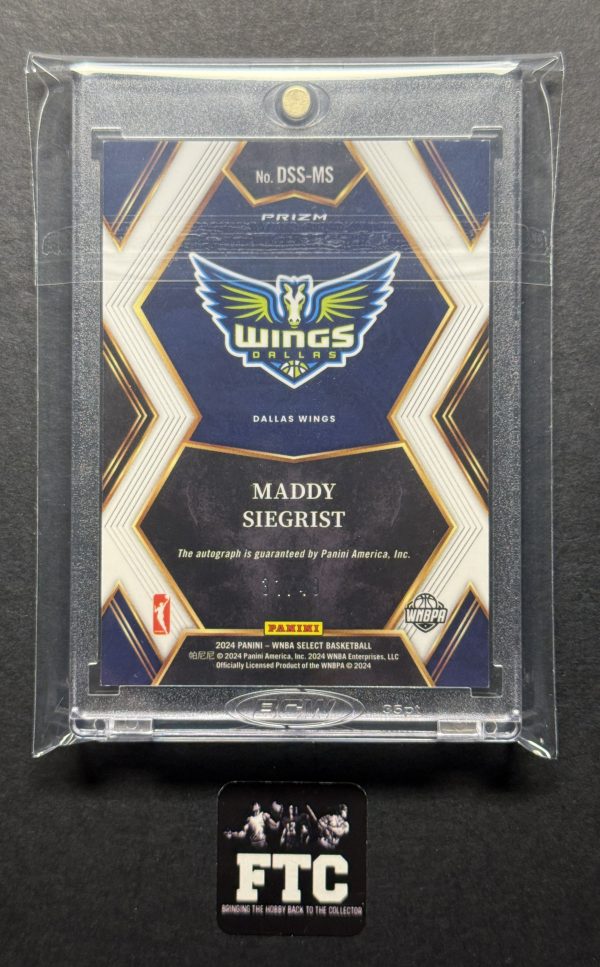 Maddy Siegrist, 2024 Select, Draft Selections Blue, AU, #'d 31/49, SP - Image 2