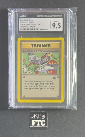Computer Error, Pokemon, Pokemon League, Black Star Promos, 16, CGC 9.5 Mint+